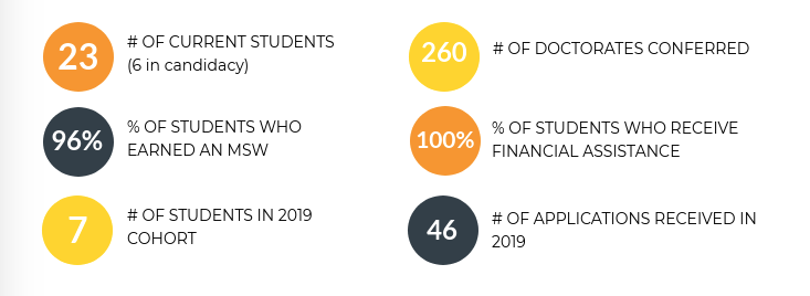 infographic about current doctoral cohort