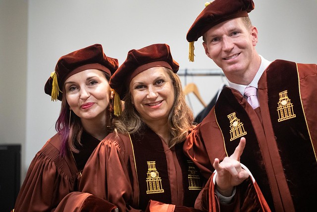 Doctoral students at graduation